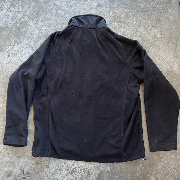 New Balance Hybrid Fleece Puffer Jacket Large Black Full Zip Core Warmth Coat - Picture 3 of 7